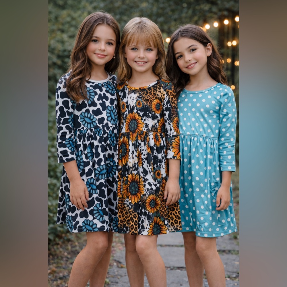 Girls 3 pack dresses